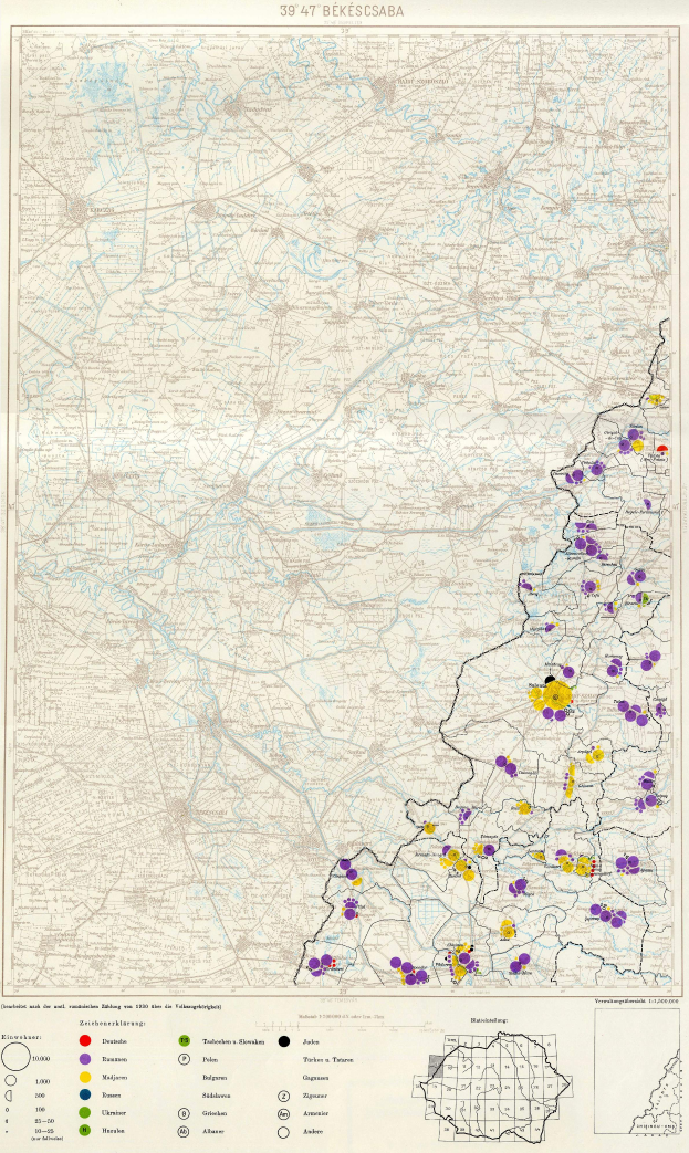 Eine Deutschlandkarte mit verschiedenen farbigen Punkten darauf und Text am unteren Rand, der Bevölkerungszahlen für verschiedene Städte angibt.