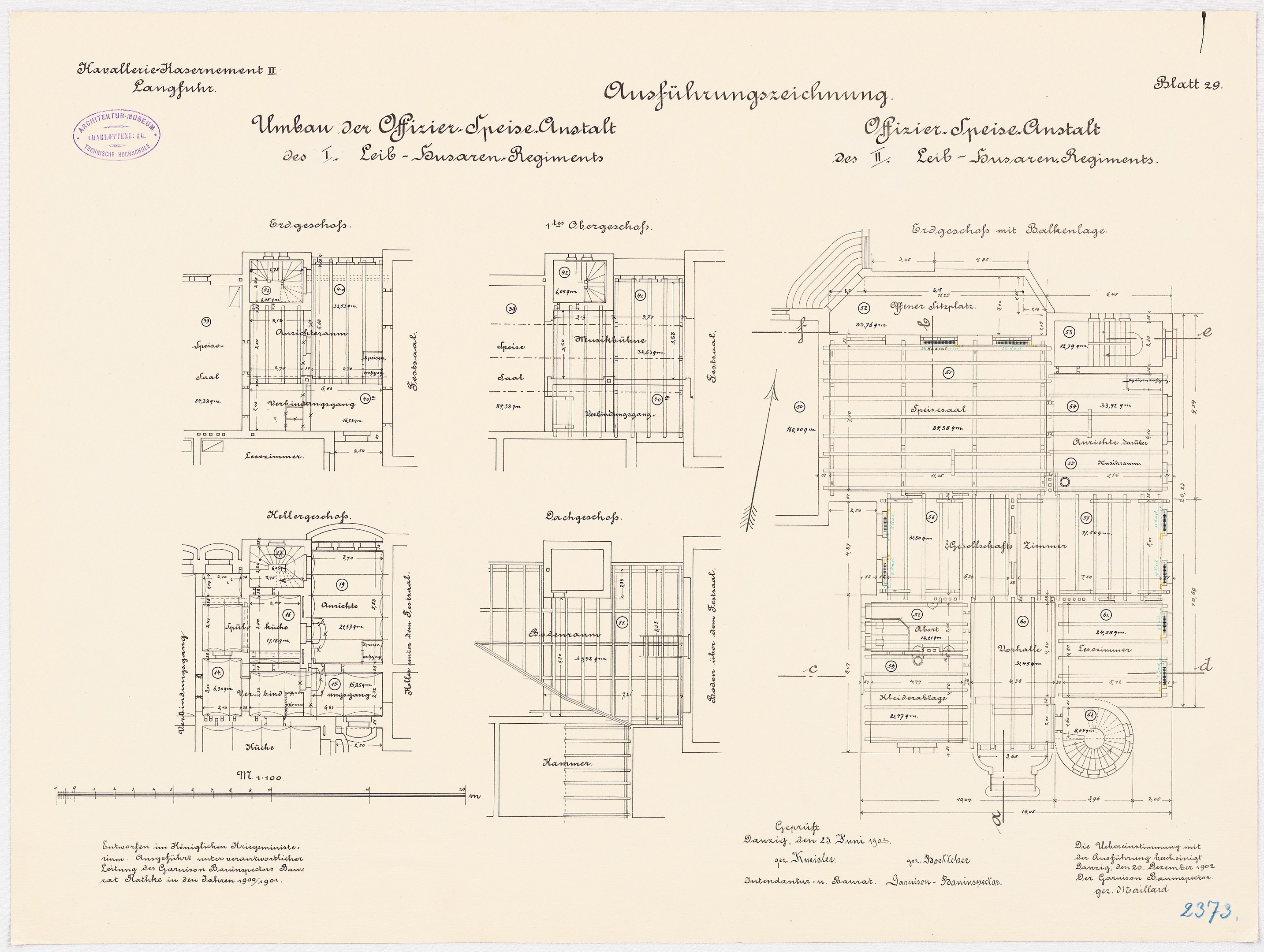 Schwarz-weißer architektonischer Grundriss des ehemaligen deutschen Kanzleramts, der detaillierte Layouts und Texte zeigt.